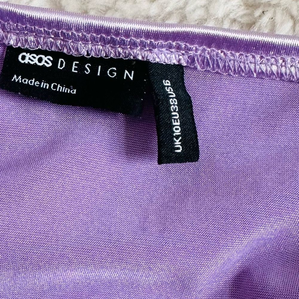 Lilac Chain Strap Satin party top - Picture 12 of 15